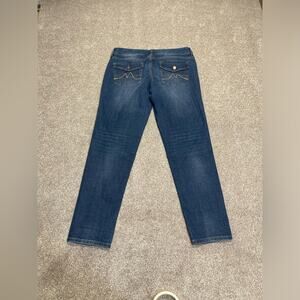 NY&C womens slim slouch jeans sz 10 mid rise dark wash blue jeans stretch